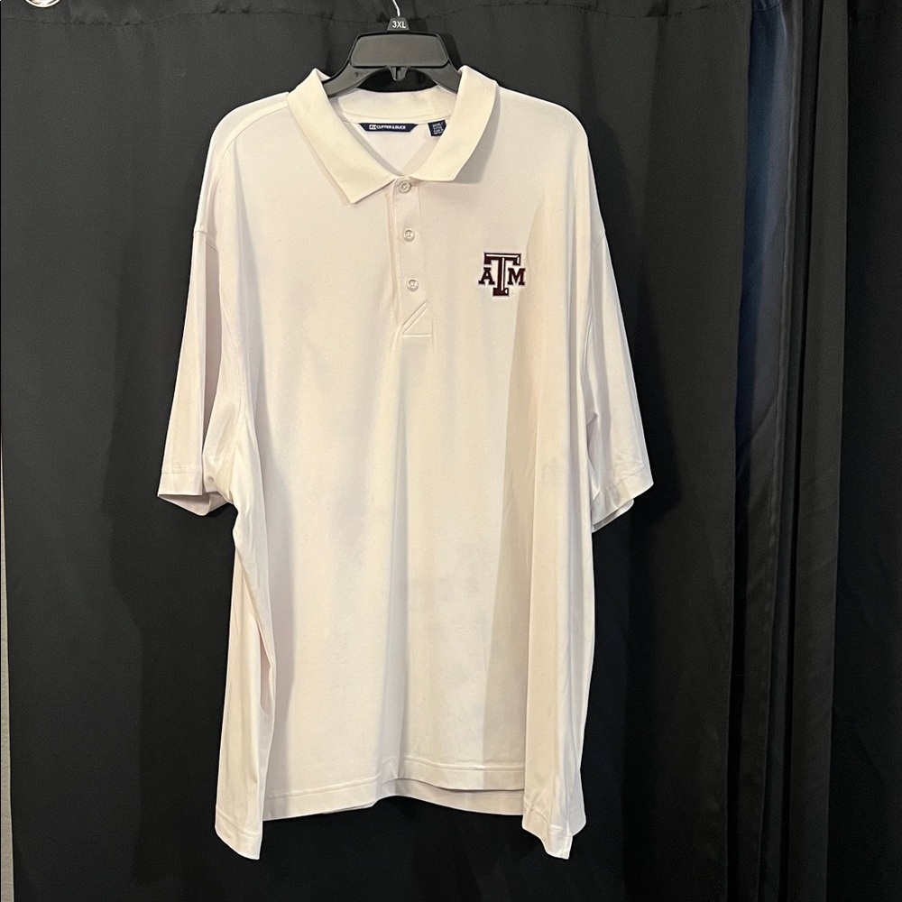 A&M Cutter & Buck White Polo